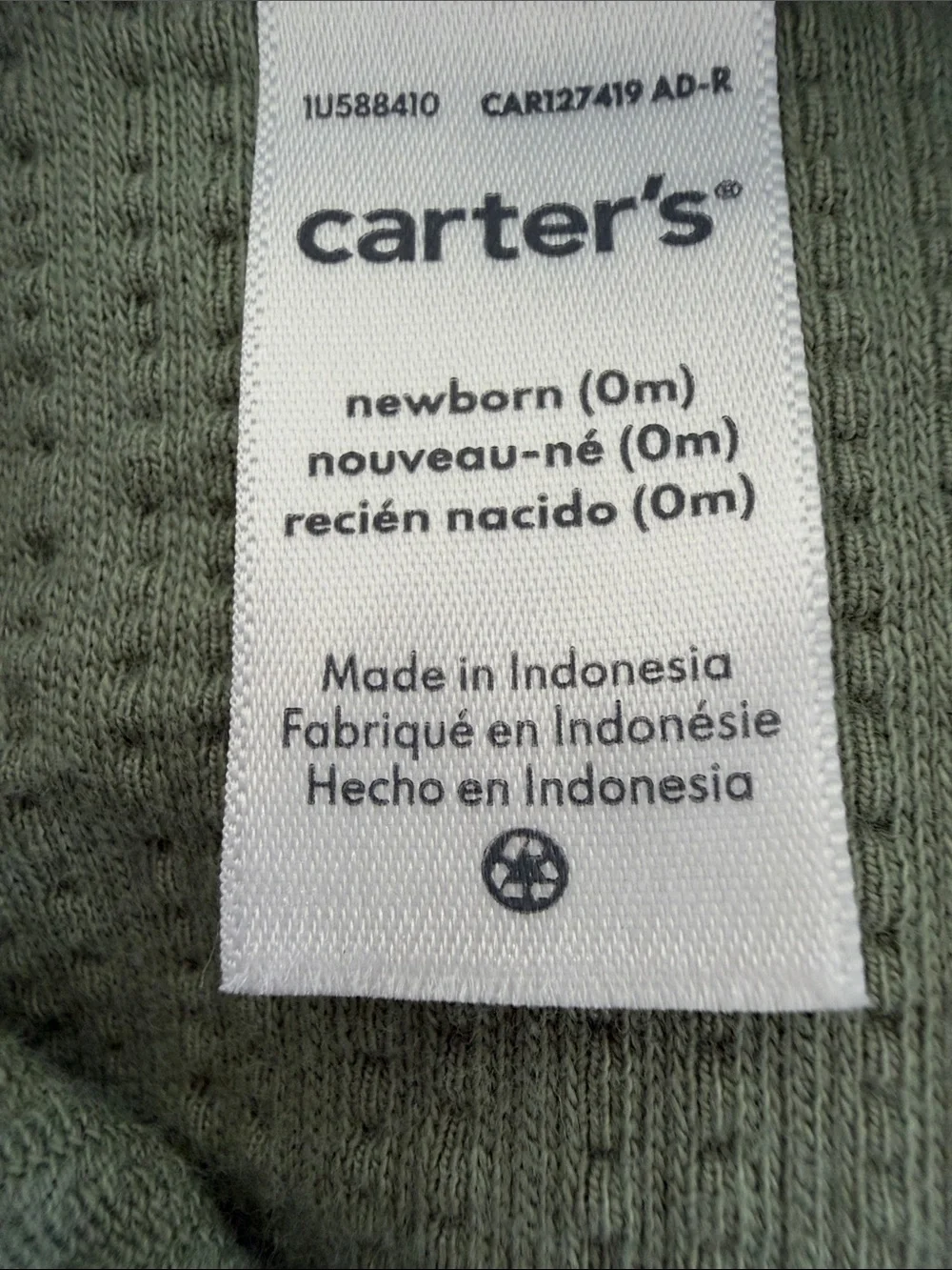 Carter's Baby boys' Sage Green Button-Front Knit Top